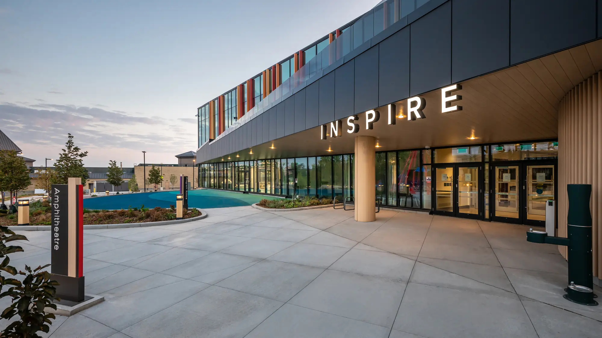 Front Entrance to Airdrie Multi-Use Facility & Library